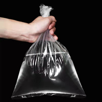 Sacs d'emballage alimentaire plats thermoscellables transparents en PE, imprimés en héliogravure, résistants à l'humidité, personnalisés en usine, vente en gros