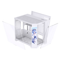 Factory Direct Sale M-ATX Gaming Case White Pc Case Gabinete Gamer Cpu Cabinet Horizontal Tempered Glass Computer Case Towers