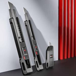 Factory 3pcs Price Portable Black Box Cutter <strong>Rugged</strong> Retractable Blade Comfortable to Hold <strong>Small</strong> Utility Knife With Handle - Product Image 2