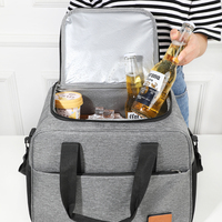 Sac isotherme de grande taille, résistant, personnalisé avec logo, en gros, pour le déjeuner, à emporter, sac isotherme imperméable, sac à vin