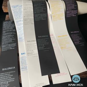 Etiquette d'entretien personnalisée en ruban de satin Rectangle lavable Logo de vêtement personnalisé découpé au laser pour sacs, chaussures, vêtements, rouleaux d'instructions d'entretien - Product Image 2