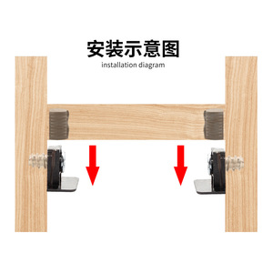 T-Shaped Shelf Support 12mm Zinc Alloy <b>Concealed</b> Cabinet Connector For Kitchen Partition - Product Image 4