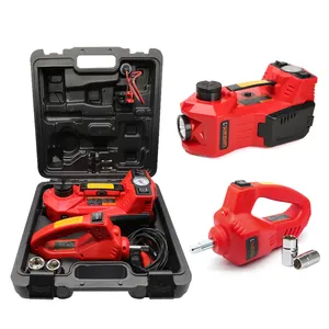 Portable multifunctional 3 ton 5 ton dc 12v electric car lift hydraulic jack kit with impact wrench