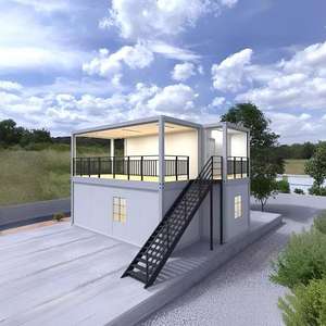 منزل حاوية فاخر بثلاث غرف نوم وحمام واحد، منازل حاويات قابلة للطي مسبقة الصنع بمقاس 20 و40 قدمًا للبيع - Product Image 4