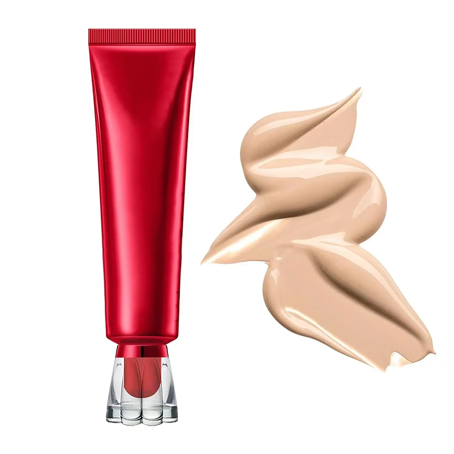 RTS Custom Small Red Hose Liquid Foundation Cc Cream Bb Cream For Face Concealer Oil Control Makeup Private Label Bulk