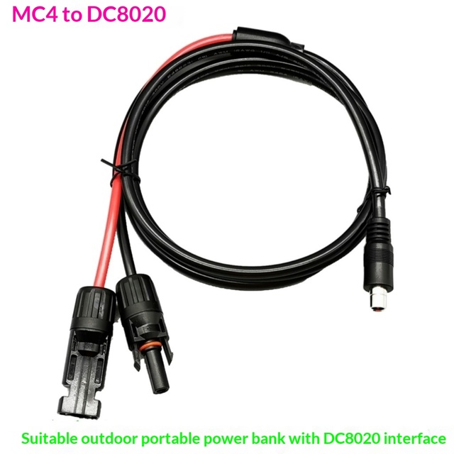 Solar Panel Cable for Electric Waiters Outdoor Mobile Power Supply Connection Cable for to Dc8020 MC4