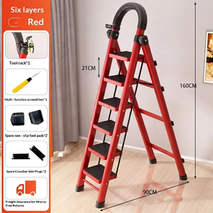 Escalera Multiusos de Alta Resistencia de 6 Peldaños, Escalera Plegable Tipo <span class=keywords><strong>Cherry</strong></span> Picker - Product Image 3