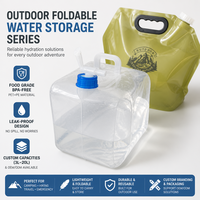 Sac de stockage d'eau portable en PE avec grand bouchon à vis et valve de fond pour la distribution d'eau - Vente en gros
