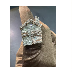 แหวนทังสเตนประดับเพชรโมอิสซาไนต์ VVS แบบวินเทจสำหรับทุกเพศ  สามารถปรับแต่งสีและโลโก้ได้ - Product Image 1