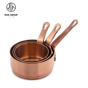 Jolie poêle à frire en cuivre antiadhésive de <span class=keywords><strong>petite</strong></span> taille au design nordique avec poignée en acier inoxydable, ensemble de poêles à frire pour la restauration, la cuisine - Product Image 3