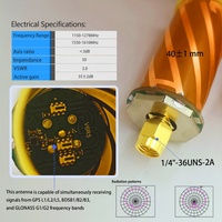 Antena GNSS GPS Multibanda RTK Glonass BDS RTK Impermeable SMA-Macho IP67 Cuádruple Helicoidal de Alta Precisión L1L2L5