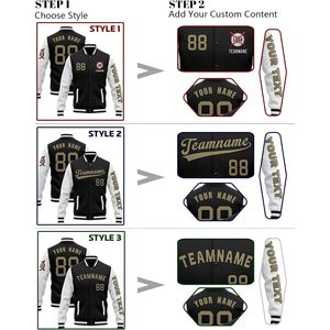 เสื้อแจ็คเก็ตวาร์ซิตี้แบบกำหนดเอง เสื้อแจ็คเก็ตเบสบอลแบบ Letterman ปักลายปักข้อความ ตัวเลข โลโก้ส่วนตัว สำหรับทุกเพศ สไตล์ Preppy สำหรับฤดูใบไม้ร่วง - Product Image 5