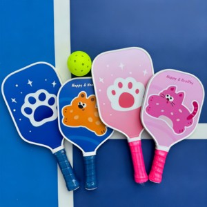 Raquette <span class=keywords><strong>de</strong></span> pickleball en fibre <span class=keywords><strong>de</strong></span> verre Cartoon Cat, légère, noyau en nid d'abeille PP, épaisseur 11/13/16 mm, logo et motif personnalisés disponibles - Product Image 1