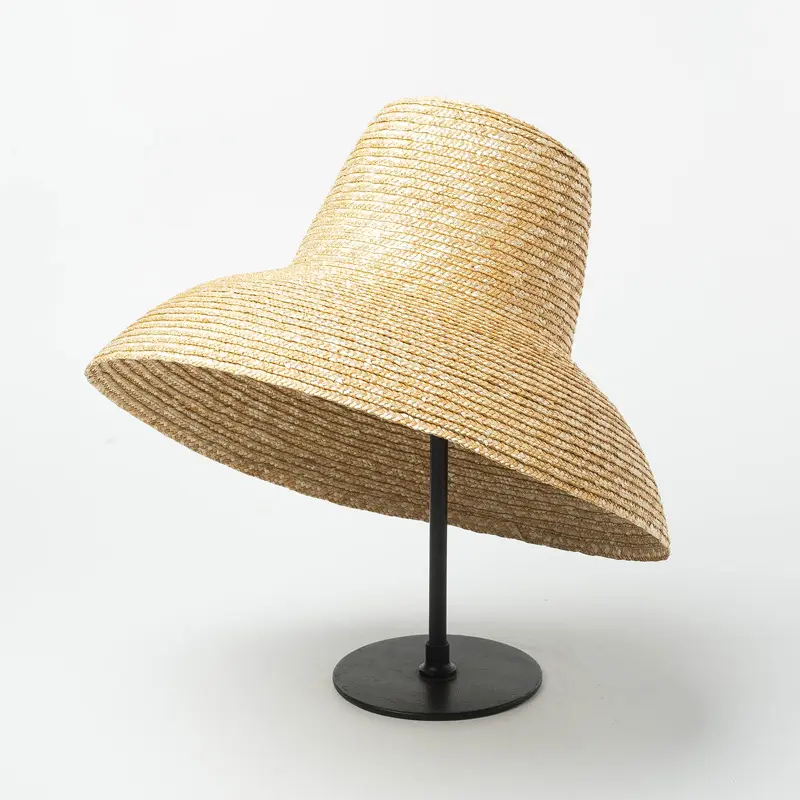 Venta al por mayor Nuevo Popular Lámpara Forma Sombrero para el sol para las mujeres Gran ala ancha Verano Playa Señoras High Top UV Protección Derby Sombrero de viaje