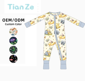 RTS Bebek Bambu Giysileri %95 Bambu %5 Spandeks Bebek Pijamaları Uyku Tulumları Yürümeye Başlayan Çocuk Takımları Çocuk Fermuarlı Tulumlar Bambu Gizem Kutusu - Product Image 4