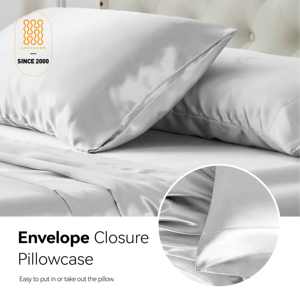 Luxuriöse Satin-Bettwäsche - Seidig Glatt und Ultra-Weich Polyester 4-teiliges Bettwäsche-Set - Product Image 4