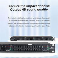 Système audio COKYIS en gros d'usine, égaliseur graphique stéréo double 15 bandes EQ-215 en métal, équipement portable actif 2 canaux