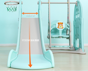 3 Trong 1 Nhà Chơi Nhà Nhựa Trẻ Em Trẻ Sơ Sinh Trẻ Em Swing Và Slide Set - Product Image 4