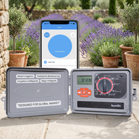 Pengontrol Irigasi Cerdas Aqualin 11 Stasiun Profesional WiFi Timer Sprinkler 6 Program untuk Lanskap Komersial