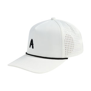 Nouveau modèle personnalisé perforé 5 panneaux nouvelle broderie White <span class=keywords><strong>Era</strong></span> Logo Sport Satin Cap - Product Image 4