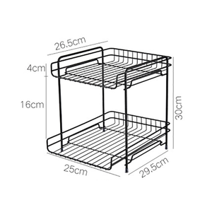 Étagère de rangement à 2 niveaux en maille métallique, organiseur de <span class=keywords><strong>bureau</strong></span> en maille pour dossiers des documents, <span class=keywords><strong>plateau</strong></span> en papier de <span class=keywords><strong>bureau</strong></span> <span class=keywords><strong>noir</strong></span> - Product Image 6