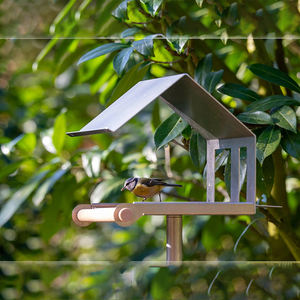 Supporto per Mangiatoia per Uccelli JH-Mech Personalizzato, Palo Resistente alla Ruggine a Forma di Casa in Acciaio Zincato - Product Image 4