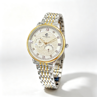 Montre mécanique automatique pour homme, cadran vintage, diamants incrustés, phase de lune, calendrier, étanche, montre de luxe pour homme