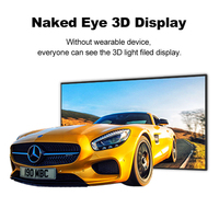 Pantalla 3D sin Gafas de 65 Pulgadas, Soporte de Pared, Pantalla Publicitaria 3D de Visión Directa, Sistema Android para Tiendas Inteligentes