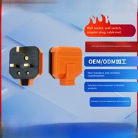 Prise OEM incassable 3 voies 13A UK 3 broches en cuivre avec fusible, plastique de haute qualité 220-250V, usage industriel/commercial Afrique