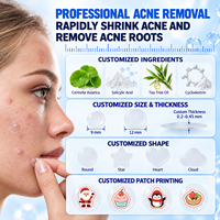 Patchs Hydrocolloïdes Anti-Acné et Anti-Imperfections Visage, Style Coréen Personnalisé, 36 Points, à l'Acide Salicylique, Traitement Invisible et Puissant