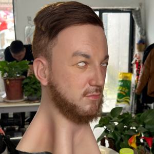 Maschera in silicone iper <span class=keywords><strong>reale</strong></span> fatta a mano di alta qualità, maschera in silicone personalizzato, maschera in silicone realistico per la festa - Product Image 2