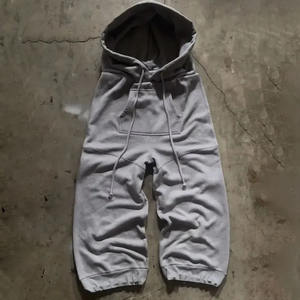 Pantalons en coton surdimensionnés et lourds pour hommes, pantalons de grande taille, décontractés, pantalons baggy épais de grande taille - Product Image 2