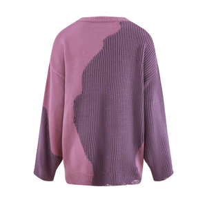 Maglione lavorato a <span class=keywords><strong>maglia</strong></span> a maniche lunghe con collo rotondo Casual da <span class=keywords><strong>donna</strong></span> - Product Image 3
