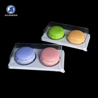 Boîte en plastique alimentaire transparente personnalisée Macaron Pâtisserie Dessert Mochi Conteneur d'emballage de gâteau