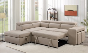 Divano a <span class=keywords><strong>L</strong></span> Moderno per Soggiorno, Divano Letto Sezionale in Schiuma Compressa, Vendita all'Ingrosso - Product Image 3