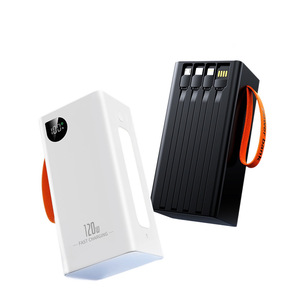 สถานีไฟฟ้าพกพา 120W ชาร์จเร็ว พร้อมสายชาร์จในตัว หน้าจอดิจิตอล พอร์ต USB สี่พอร์ต ช่องเสียบ Type C - Product Image 1