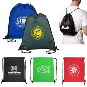 Mochila Deportiva de Poliéster con Cordón y Bolsillo para Zapatos con Diseño de Letras - Product Image 1