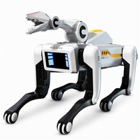 Chien robot intelligent avec bras robotique et pince, interaction vocale, jouet éducatif STEM et animal de compagnie pour enfants