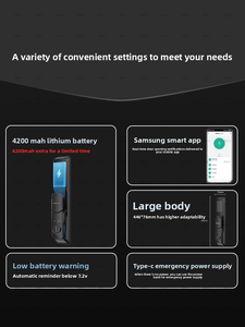 Serrure intelligente SamsungSmart Home P90MAX : reconnaissance faciale 3D, sonnette vidéo intégrée, grand écran, serrure à empreintes digitales pour la maison - Product Image 4