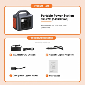 Station de batterie <span class=keywords><strong>rechargeable</strong></span> LiFePO4 600W 512Wh, générateur solaire à onde sinusoïdale pure, alimentation de secours pour le <span class=keywords><strong>camping</strong></span> en plein air - Product Image 2