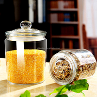 Großhandel Big Mouth Glasgefäße Riesige klare Lebensmittel lager behälter mit Kuppel deckel für Süßigkeiten Pralinen Pet Treats Pantry