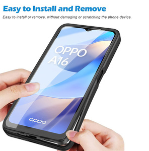 Custodia Protettiva 360° per <span class=keywords><strong>OPPO</strong></span> A52 A72 A92 <span class=keywords><strong>A74</strong></span> A93 A54 A94 5G <span class=keywords><strong>4G</strong></span> Realme8 C21, <span class=keywords><strong>Cover</strong></span> Morbida Trasparente con Protezione Frontale e Antiurto Posteriore - Product Image 5