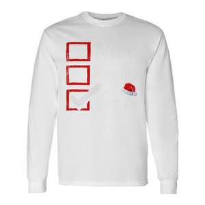 Camiseta de manga larga Nice Naughty 67 Christmas Meme Tri Blend con diseño Xmas Brain Rot - Product Image 1