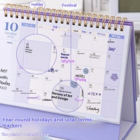 2026 rétro Kraft papier Table calendrier Simple Ins Style rétro bureau ornements calendrier vierge pour la planification des affaires de la vie