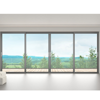 Portes coulissantes en aluminium à double vitrage, modernes, pour balcon extérieur, résistantes aux ouragans, étanches, insonorisées et isolées thermiquement, conformes aux normes AS2047 NFRC