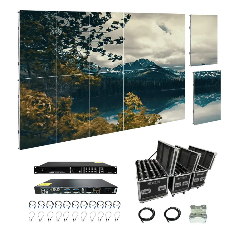 Kaca transparan film Inggris penuh dalam 2.9mm layar display led promosi luar ruangan
