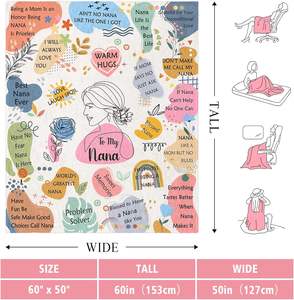 ผ้าห่มผ้าสักหลาดโพลีเอสเตอร์นุ่มและอบอุ่นสำหรับฤดูหนาวผ้าห่มของขวัญนานาขนาด60X50นิ้วลายพิมพ์ดิจิตอลแบบแข็ง100% ตามสั่ง - Product Image 3