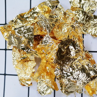 Feuilles d'or massif 24 carats pour la décoration de gâteaux, feuilles d'argent et d'or multicolores
