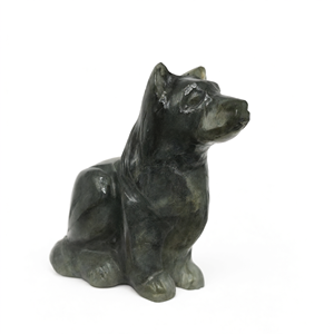 Escultura de Lobo de Labradorita: Un Símbolo de Intuición, Fuerza y Despertar Espiritual para la Decoración de tu Hogar - Product Image 2
