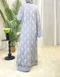 Venta al por mayor tradicional islámico musulmán ropa moda mujer vestido abaya kaftan para árabe Dubai